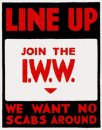 Affiche — Rejoignez l'IWW Pas de jaunes par ici<br />iww.org